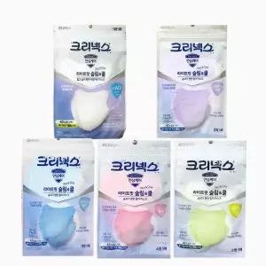 [여름용 마스크] 크리넥스 라이트핏 쿨 마스크 15매 새부리형