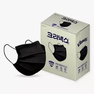 유한킴벌리 크리넥스 안심케어 MB필터 덴탈 마스크 대형 블랙 국산 80매 스타일 아님