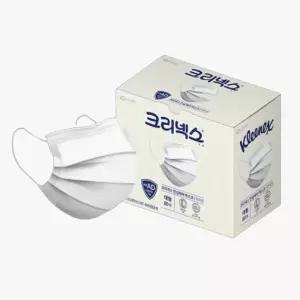 유한킴벌리 크리넥스 KFAD 비말차단 덴탈마스크 안심케어 마스크 대형 화이트 1박스일회용