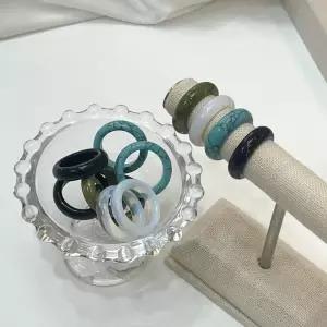 데일리 호마이카 반지 링 레이어드 마블 고급 소품 소품샵 플리마켓 유행 비비드 원석반지