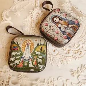 성모마리아 틴케이스 묵주 보관함