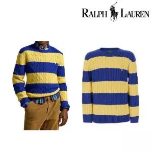 [폴로랄프로렌]보이즈 스트라이프 케이블 꽈배기 니트 (29182820)