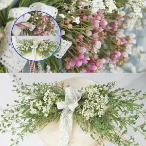 쌍문상회 조화가랜더 벽인테리어 벽꾸미기 촬영소품 안개꽃 1P 방문 장식 벽걸이