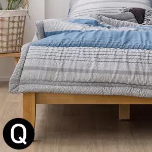 포인트라인 소프트마이크로 간절기 이불 퀸 Q 블루 간이불 사계절 편안한 따뜻한