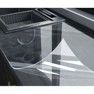 싱크대 상판 시트지 방염 특대 보호 투명 스티커 석영필름 필름 시공 대리석 기름