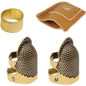 빈티지 골무 손 바느질 반지 손가락 보호대 가정용 미끄럼 방지 바늘 프레스 슬리브 도구