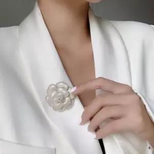 레트로 가을 겨울 카네이션 진주 브로치 핀 브로찌 한복브로치