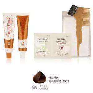 가성비 간편한크림 헤나 염색약 자연갈색