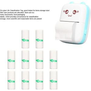 접착 감열지, 10Pcs 미니 프린터 용지, 포켓 열전 사 프린터 용 57x25mm 자체 인쇄 스티커 용지