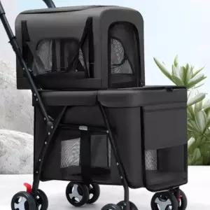 접이식 강아지 유모차 애견 개모차 소형견 반려견 2단