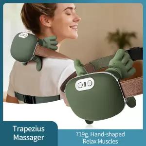4D 바이오닉 손가락 목 어깨 마사지기 무선 경추 사다리꼴 근육 주무름 마사지 숄 브러시리스 모터