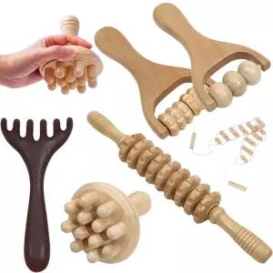 목재 테라피 마사지 도구 안티 셀룰라이트 마사지기 림프 배수 바디 괄사 전신 근육