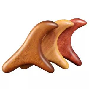 1개 목 발 백단 트리거 포인트 마사지 괄사 도구 홈짐 전문 테라피 (등 다리 손 얼굴용)