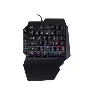 USB 936ZFO60 LED 한손 키보드 게이밍 휴대용 게임용 미니 키캡