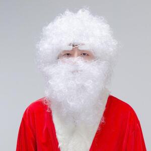 [2개구성] 파티쇼 산타클로스 용품 수염 크리스마스 가발 산타흰세트 파티 산타할아버지 LWD43CA4