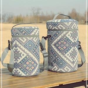 [2개구성] 파라핀 감성 도시락 캔버스 오일랜턴 통 가방 LW909B39