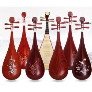 비파악기 전통 현악기 소품 우드 댄스 자단