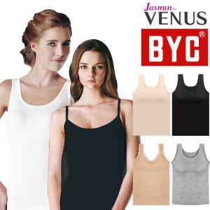 BYC 비너스외 브랜드 여성 런닝 여자 조끼 반팔 나시 끈 캐미솔 브라런닝 브라캡 순면100% 인견 모달 난닝구