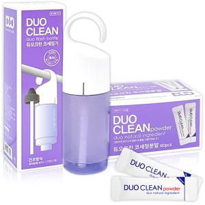 건조방식특허 듀오크린 코세정기 코세척기 보라 1개 + 분말 1박스(60포) 세트