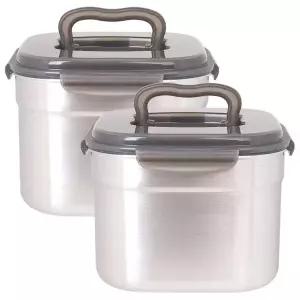 갤러리아 쿡위즈 스텐레스 정사각 핸디김치통 5.9리터 2개세트 (블랙)