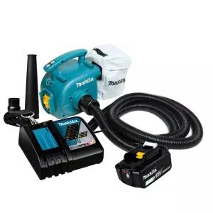 마끼다 DVC350RTE 18V 5.0Ah x1팩 충전집진기 송풍기 (6.0kpa/먼지 3L/어깨끈포함)