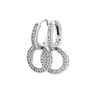 [판도라] 스파클링 더블 후드 귀걸이 299052C01