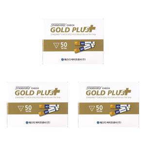 에스디바이오센서 스탠다드체크 골드플러스 혈당시험지 혈당측정검사지 3박스 150매 - 28년 01월