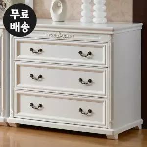 르 엔틱 서랍장 낮은 옷 3단 체스트 낮은 안방(900)