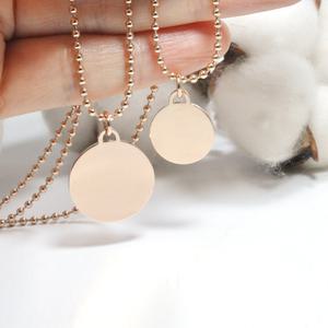 [20mm꼭지로즈]색상고급스럽고 예쁜 여성용 어머니 치매할머니 좋아하시는 연락처 각인 새김 목걸이 주소