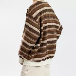남자 단가라 스트라이프 앙고라 니트맨투맨 스웨터 BB1074
