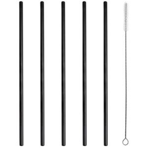라온누리 웰메이드 스텐빨대 티타늄블랙, 일자형, 5개