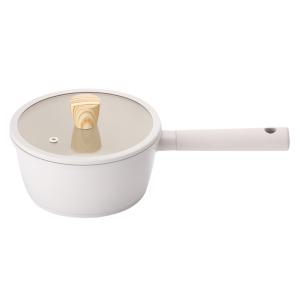 키친플라워 크림 IH 인덕션 냄비 편수, 18cm