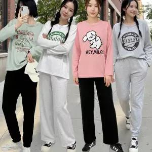 긴팔세트/긴팔트레이닝복/트레이닝세트/추리닝/츄리닝/통바지/수면잠옷/조거/파자마/빅사이즈/간절기/런닝/운동복/주니어5