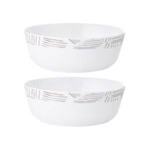 코렐 파이렉스 밀크글라스 지오메트리카 면기, 2P세트