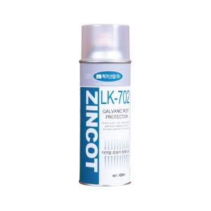 럭키 LK-702 징크 프라이머 스프레이 회색 방청부식방지 보수 강철 구조물 420ml 1EA