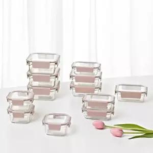 글라스락 퓨어 샌드핑크 혼합 12조 세트