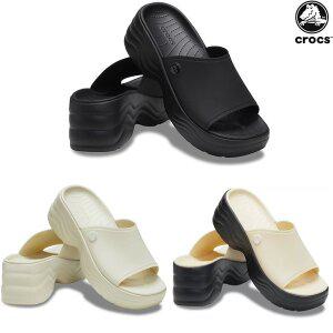 [크록스]여성 스카이라인 슬라이드 / 키높이 통굽 플랫폼 슬리퍼 사무실 실내화 208182 3종