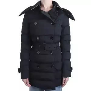 버버리 여성 벨트 후드 다운패딩 블랙 8096366 A1189