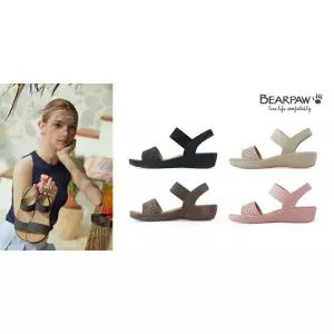 [롯데백화점]베어파우 MICHAELA 여성 비쥬 쿠션 밴딩 샌들 4종택1 RO-W 3.5CM