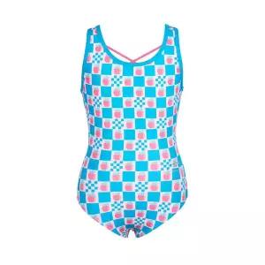 [레노마수영복](하남점)지퍼백 폴리백 2종 무상증정 여아 애플체크 원피스수영복 핑크 RN-GF2E801-PK