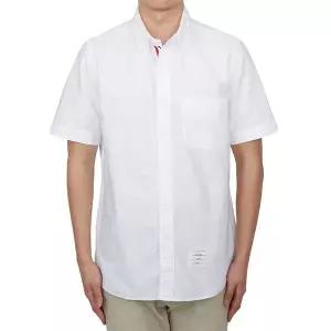 [톰브라운]  남성 반팔 셔츠 MWS239E F0313 100