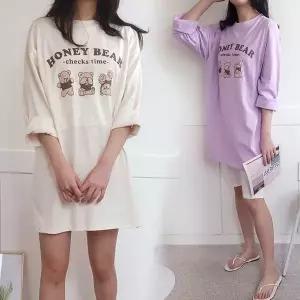 [보리보리/보리맘]허니곰 코튼 긴팔 봄 수유복 티셔츠 귀여운 수유티 ID911