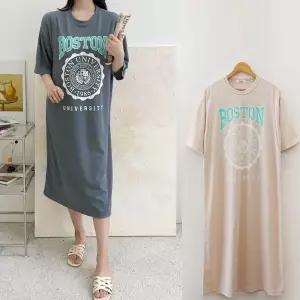 [보리보리/보리맘]보스턴 여름 반팔 수유 원피스 빅사이즈 수유복 ID610