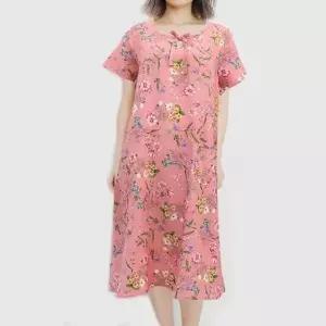 [하프클럽/]여성 인견 리본 반팔원피스 파자마 여름 홈웨어