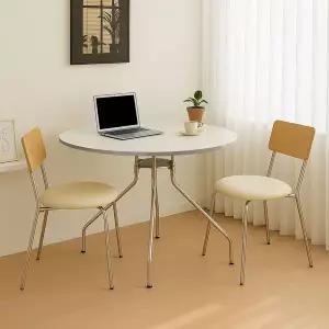 [나인홈가구]룬트 원형테이블 미드센츄리 모던 크롬 식탁 1200