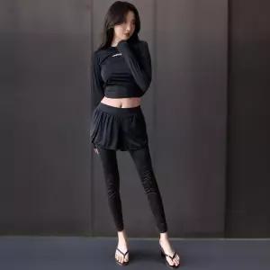 [미라클세븐]여성 여름용 소프트 밴딩 수영 팬츠 블랙 레깅스