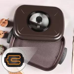 [M자열선] 데일리렉 국산 세라믹 코팅 61cm 대형 사각 잔치팬 전기후라이팬 DL-1640MP