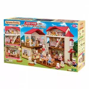 토이트론 실바니안 5756 비밀 다락방이 있는 불이 들어오는 빨간지붕 이층집(57568) 150000