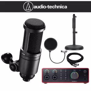 오디오테크니카 AT2020 콘덴서 마이크 포커스라이트 스칼렛4i4 4세대 RODE DS1 패키지