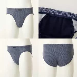 [솔브](정상) 잔기하 체크 나염 남성 삼각팬티 남자 브리프_C VMPQ721_NB_C